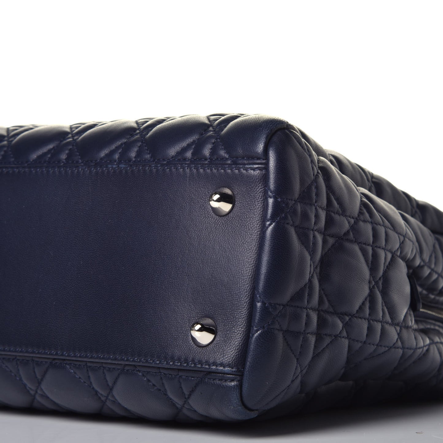 Lambskin Cannage Large Dior Soft Shopping Tote Navy