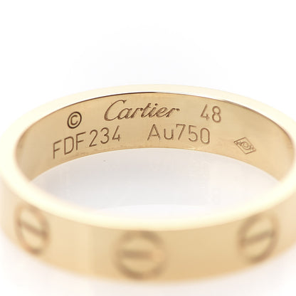 Cartier 18K Yellow Gold 3.5mm LOVE Wedding Band Ring 48 4.5 4 of 6