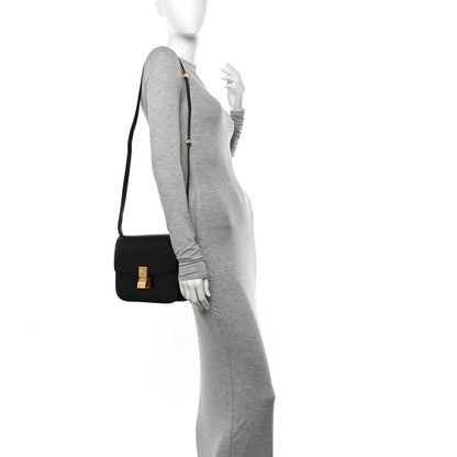 Celine Liege Calfskin Medium Classic Box Flap Bag Black 2 of 9