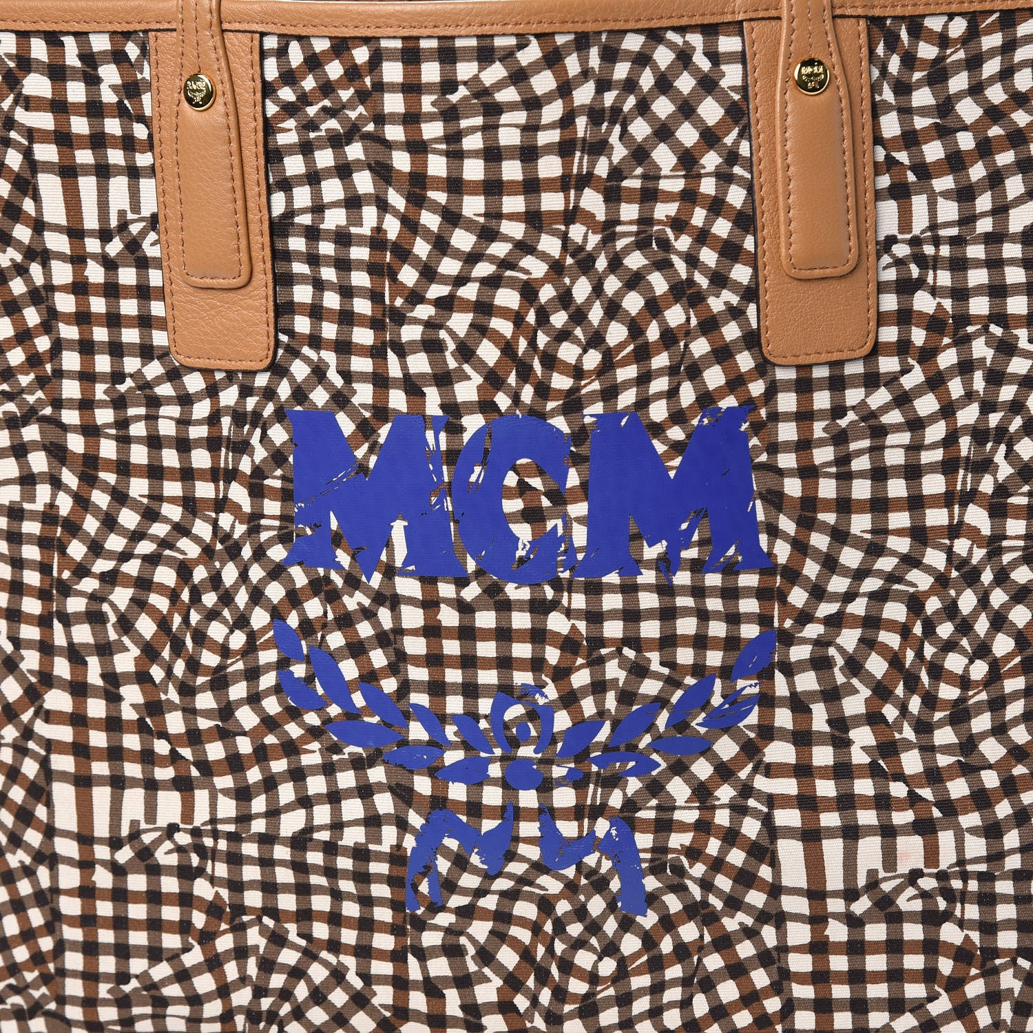 MCM Visetos Large Liz Reversible Shopper Tote Cognac 12 of 16