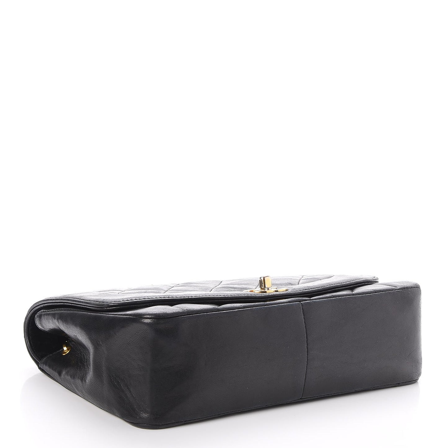 Lambskin Quilted Medium Single Flap Black