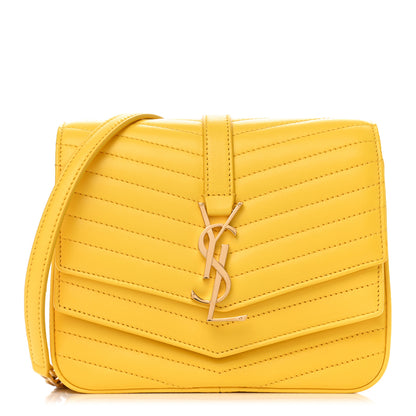 Saint Laurent Lambskin Matelasse Chevron Monogram Small Sulpice Bag Mimosa 1 of 4