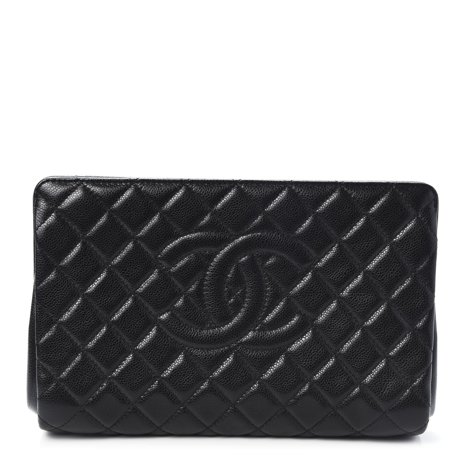 Chanel Caviar Quilted CC Large Clutch Black 1 of 10
