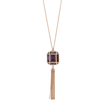 Louis Vuitton 18K Pink Gold Amethyst Emprise Pendant Necklace 1 of 5