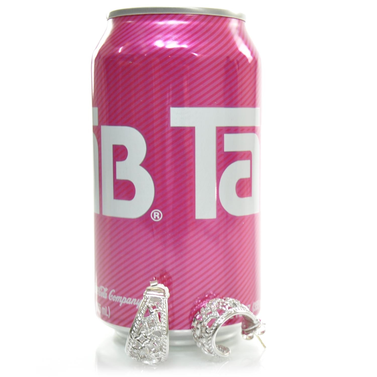 David Yurman Sterling Silver Pave Diamond Tapestry Earrings 4 of 4