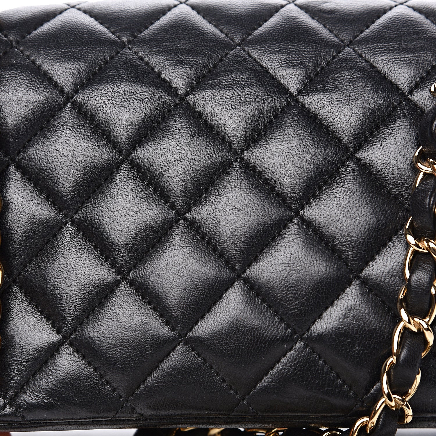 Chanel Lambskin Quilted Mini Rectangular Flap Bag Black 14 of 18