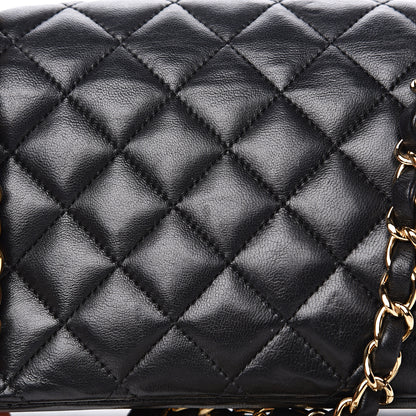Chanel Lambskin Quilted Mini Rectangular Flap Bag Black 14 of 18