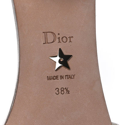 Christian Dior Metallic Satin Embroidered Dway 35mm Slide Sandals 38.5 Pale Gold 8 of 8