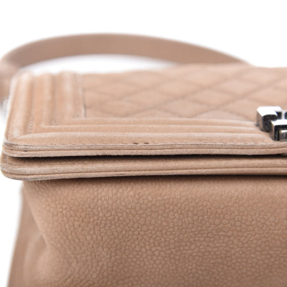 Chanel Iridescent Caviar Quilted Medium Boy Flap Beige 11 of 14