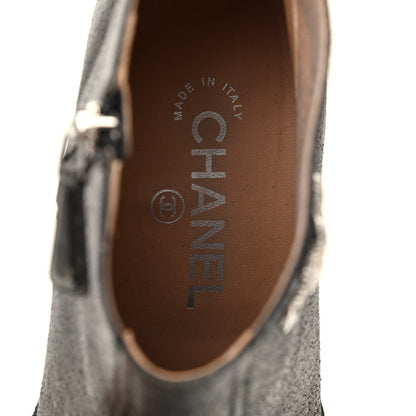 Chanel Metallic Fantasy Calfskin Ankle Boots 37.5 Dark Gold 7 of 9