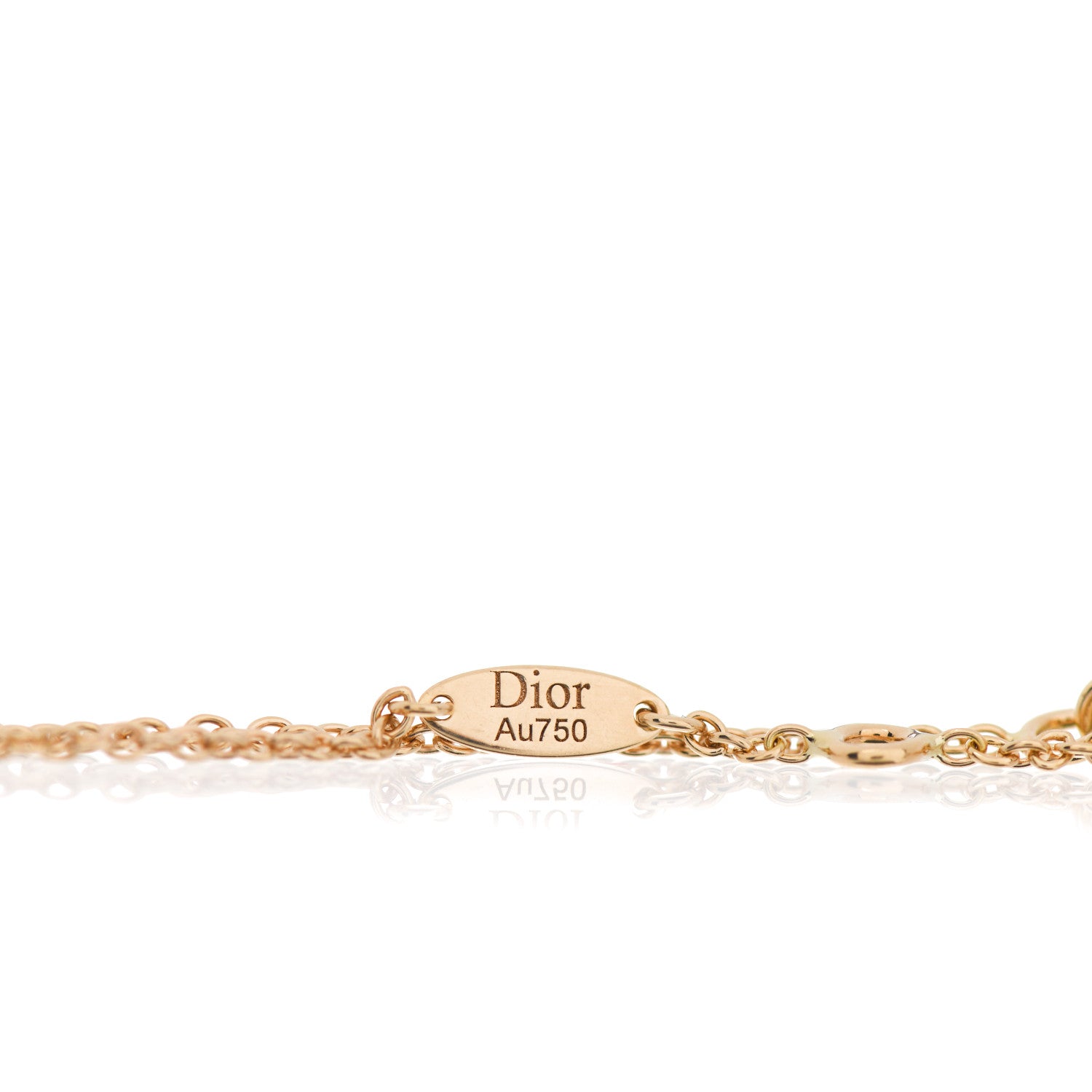 Christian Dior 18K Yellow Gold Pave Diamond Rose Des Vents Bracelet 5 of 6