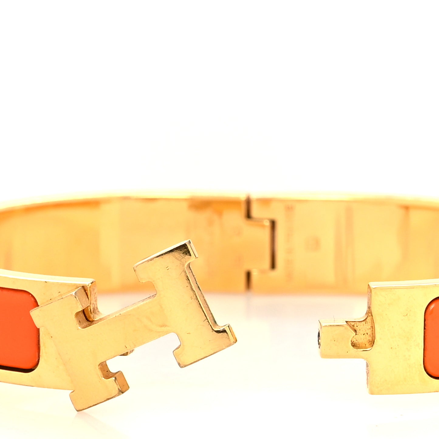 Enamel Narrow Clic Clac H Bracelet GM Orange