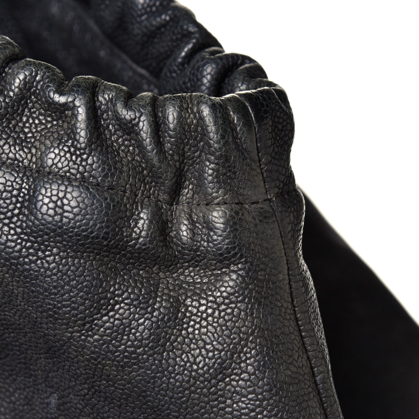 Distressed Caviar XL Coco Cabas Black