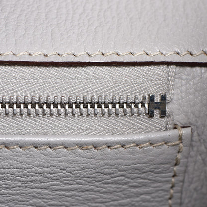 Hermes Togo Horeshoe Birkin 35 Etain Gris Perle 28 of 37