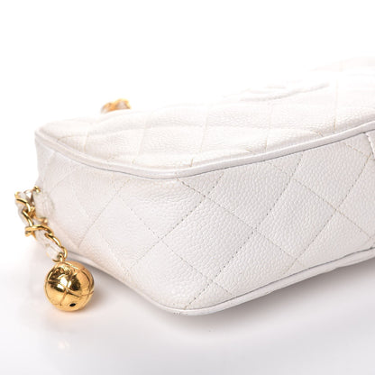 Chanel Caviar Quilted Camera Case White 20 of 22