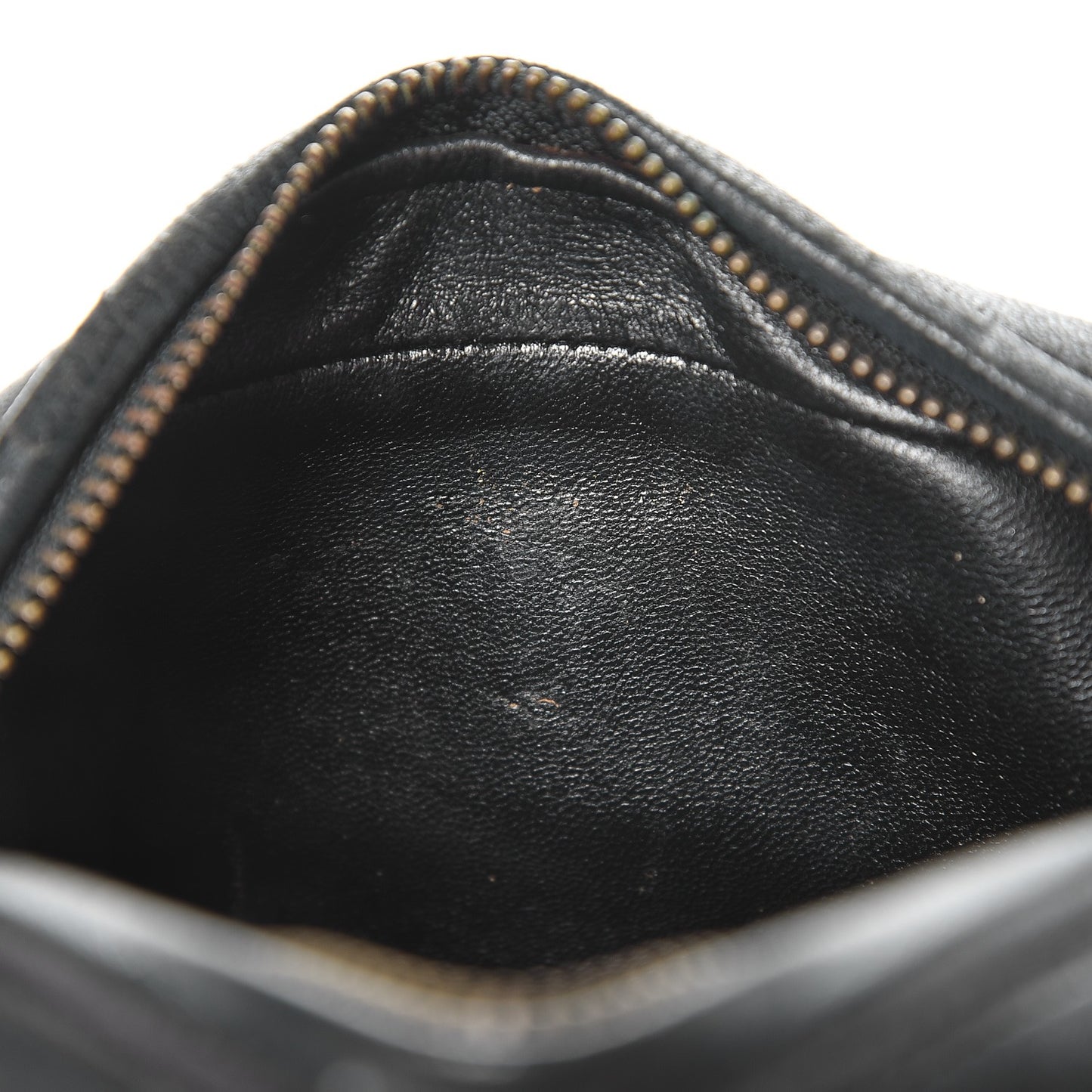 Lambskin Quilted Tassel Camera Case Black
