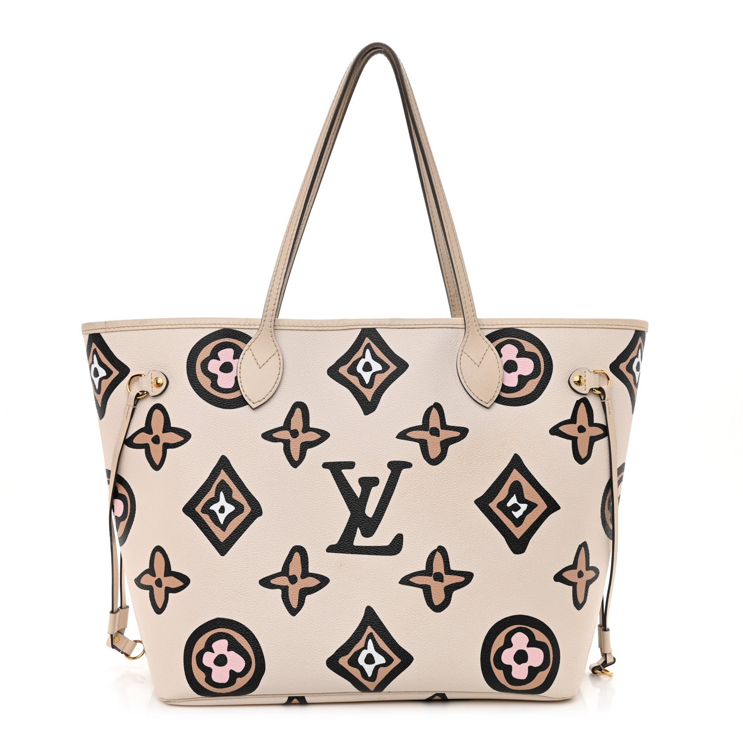 Louis Vuitton Monogram Giant Wild At Heart Neverfull MM Creme 1 of 9