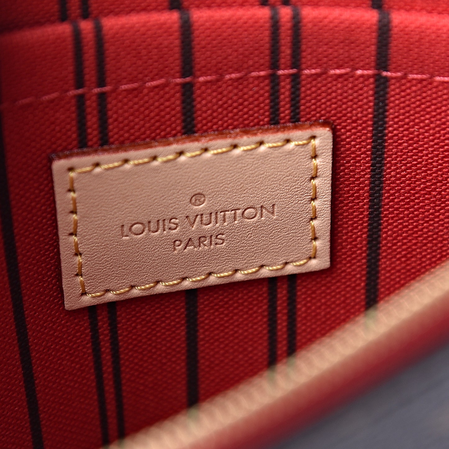 Monogram Neverfull MM GM Pochette Cherry