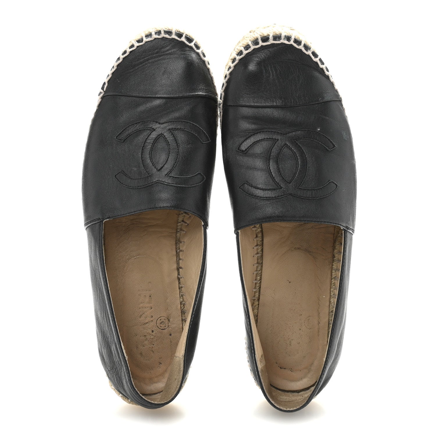 Chanel Lambskin CC Espadrilles 40 Black 2 of 11