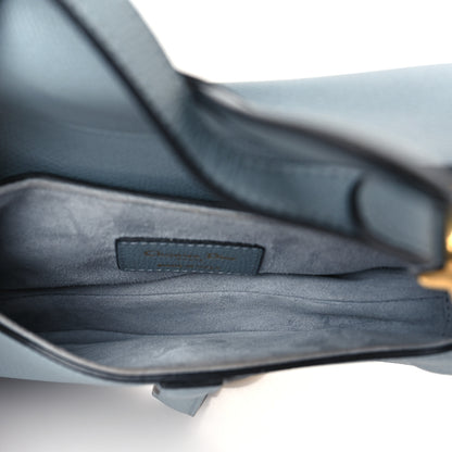 Christian Dior Grained Calfskin Saddle Bag Sky Blue 5 of 9