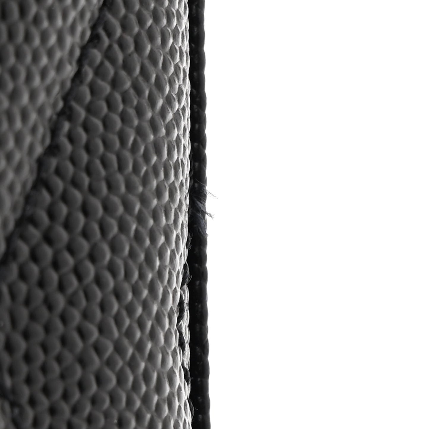 Grain De Poudre Matelasse Chevron Monogram Chain Wallet Black
