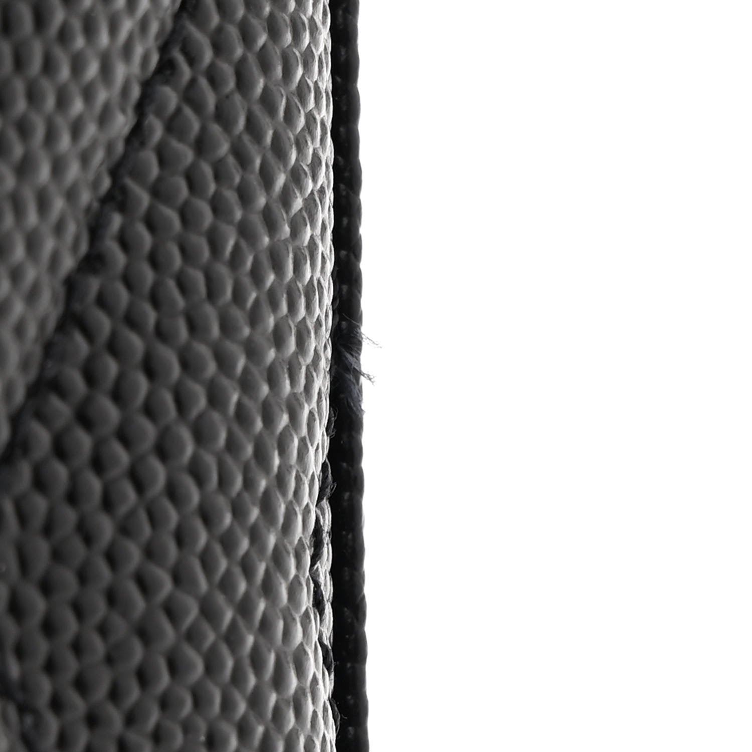 Saint Laurent Grain De Poudre Matelasse Chevron Monogram Chain Wallet Black 12 of 12