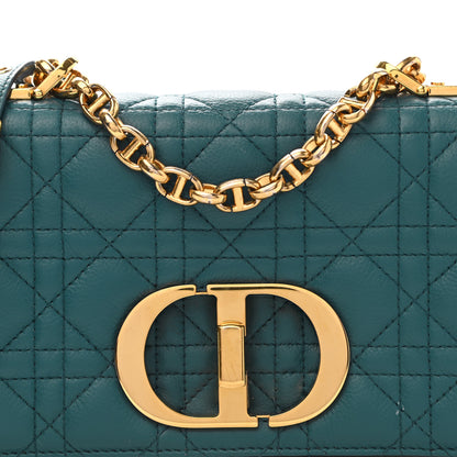 Christian Dior Lambskin Cannage Small Caro Bag Deep Ocean 8 of 14