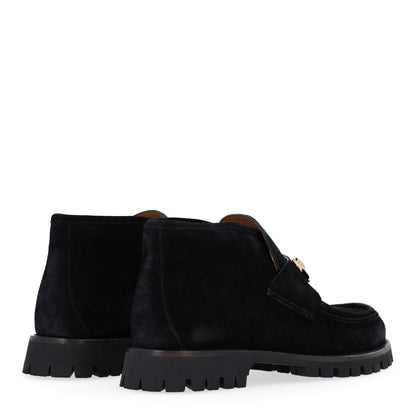 Gucci Suede Horsebit Womens Ankle Boots 38.5 Black 5 of 11