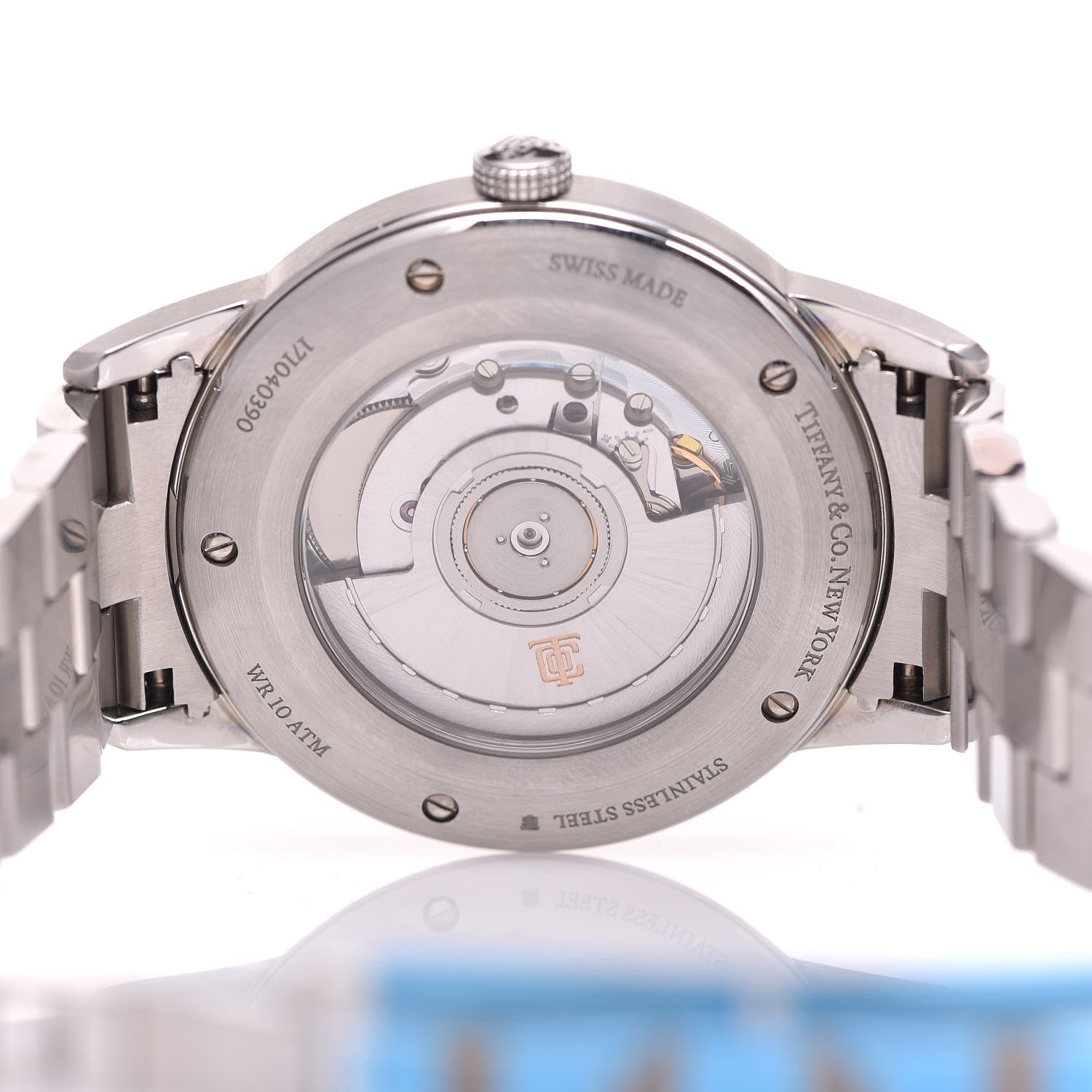 Tiffany Stainless Steel 40mm CT60 3-Hand Automatic Watch Grey 7 of 9