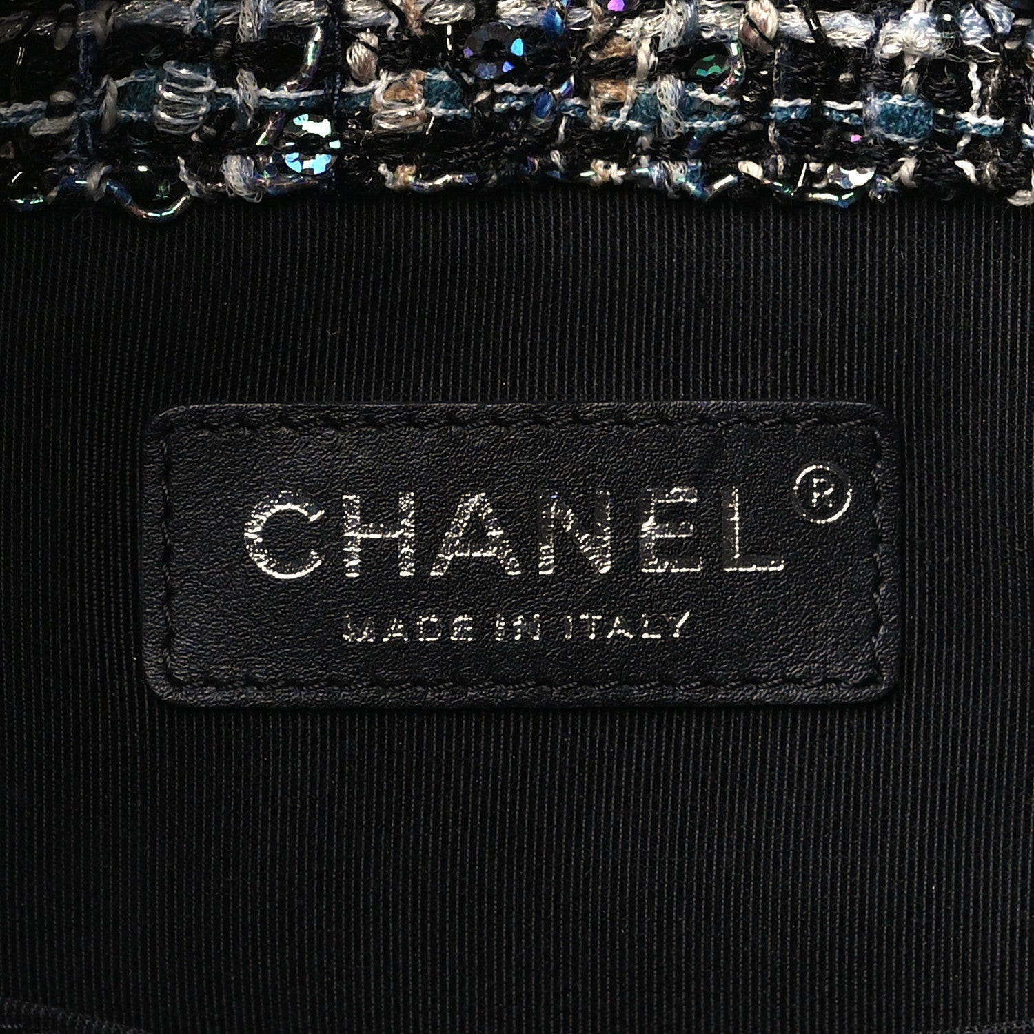 Chanel Tweed Calfskin Quilted Gabrielle Backpack Black Multicolor 6 of 10