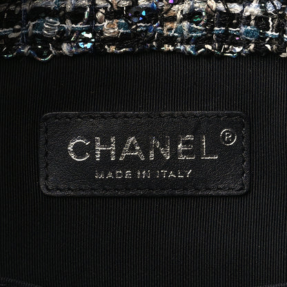 Chanel Tweed Calfskin Quilted Gabrielle Backpack Black Multicolor 6 of 10