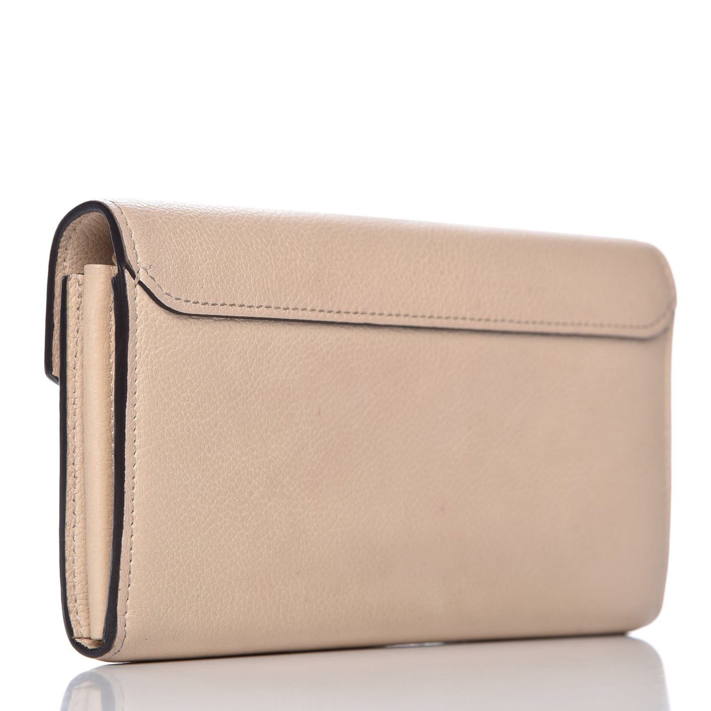 Calfskin Flowers My Lockme Wallet Creme