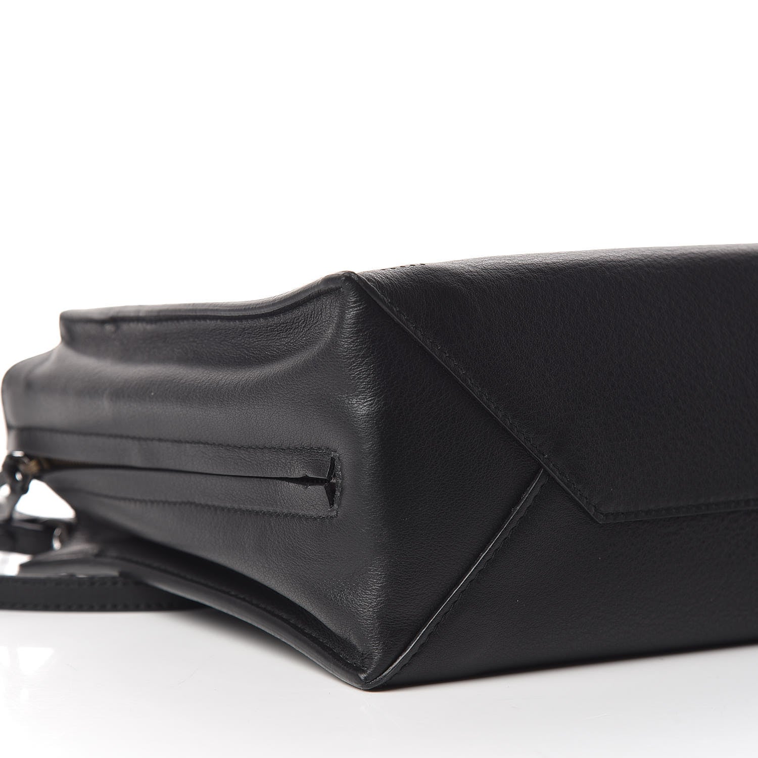 Balenciaga Calfskin Blackout Hardware Perforated Papier A6 Tote Black 8 of 9