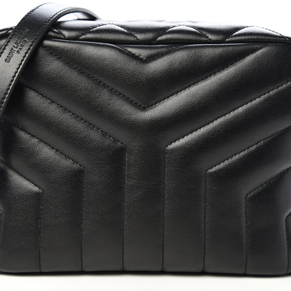 Saint Laurent Calfskin Y Quilted Monogram Small Loulou Bowling Bag Black 8 of 8