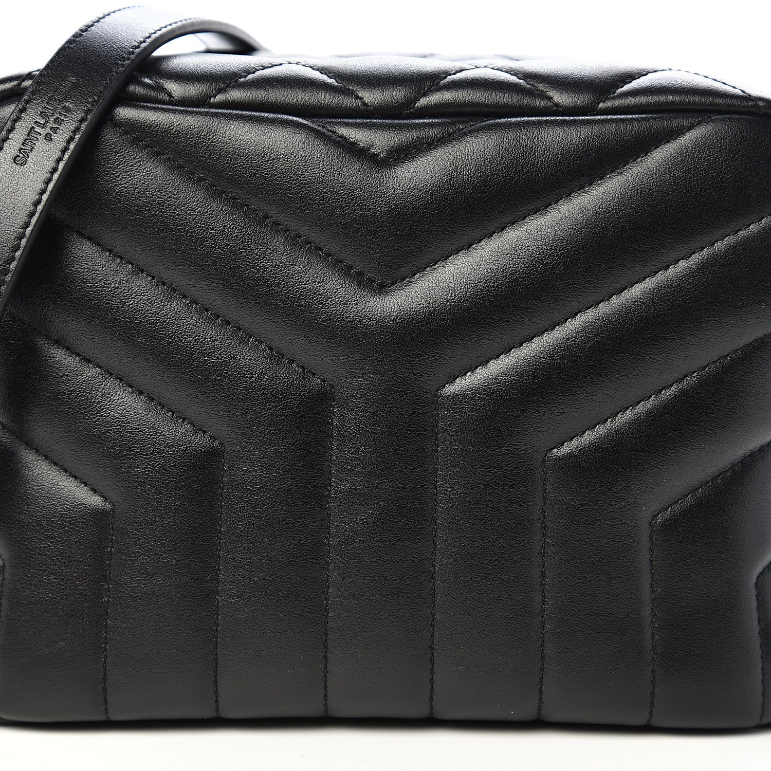 Saint Laurent Calfskin Y Quilted Monogram Small Loulou Bowling Bag Black 8 of 8