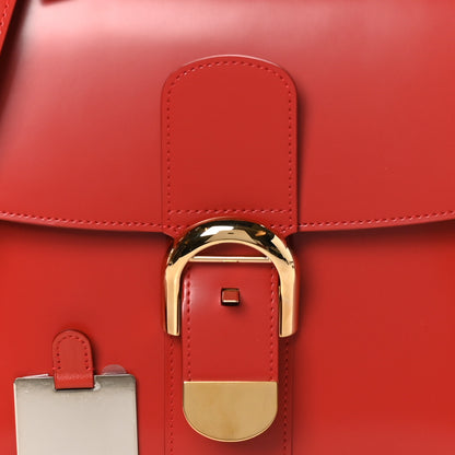 Delvaux Box Calfskin MM Brillant Satchel Red 9 of 11