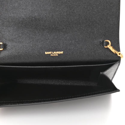 Saint Laurent Grain De Poudre Uptown Chain Wallet Black 6 of 13