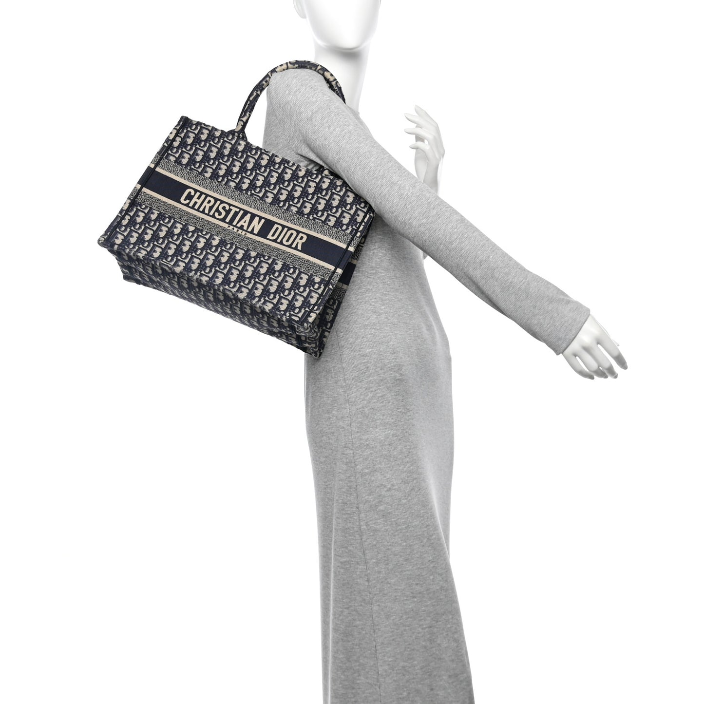 Oblique Medium Book Tote Blue Multicolor