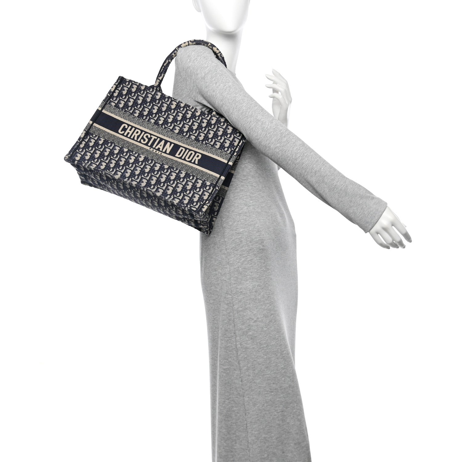 Christian Dior Oblique Medium Book Tote Blue Multicolor 2 of 11