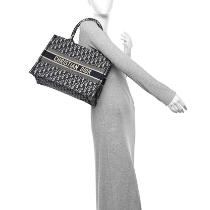 Christian Dior Oblique Medium Book Tote Blue Multicolor 2 of 11
