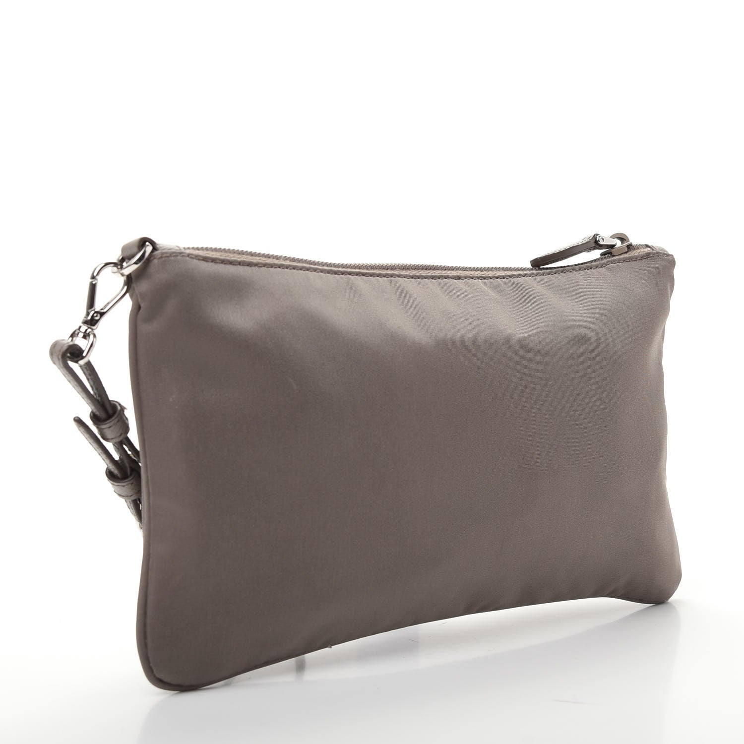 Prada Tessuto Nylon Saffiano Wristlet Argilla 2 of 7