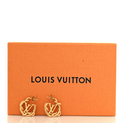 Louis Vuitton Garden Louise Hoop Earrings Gold 5 of 5