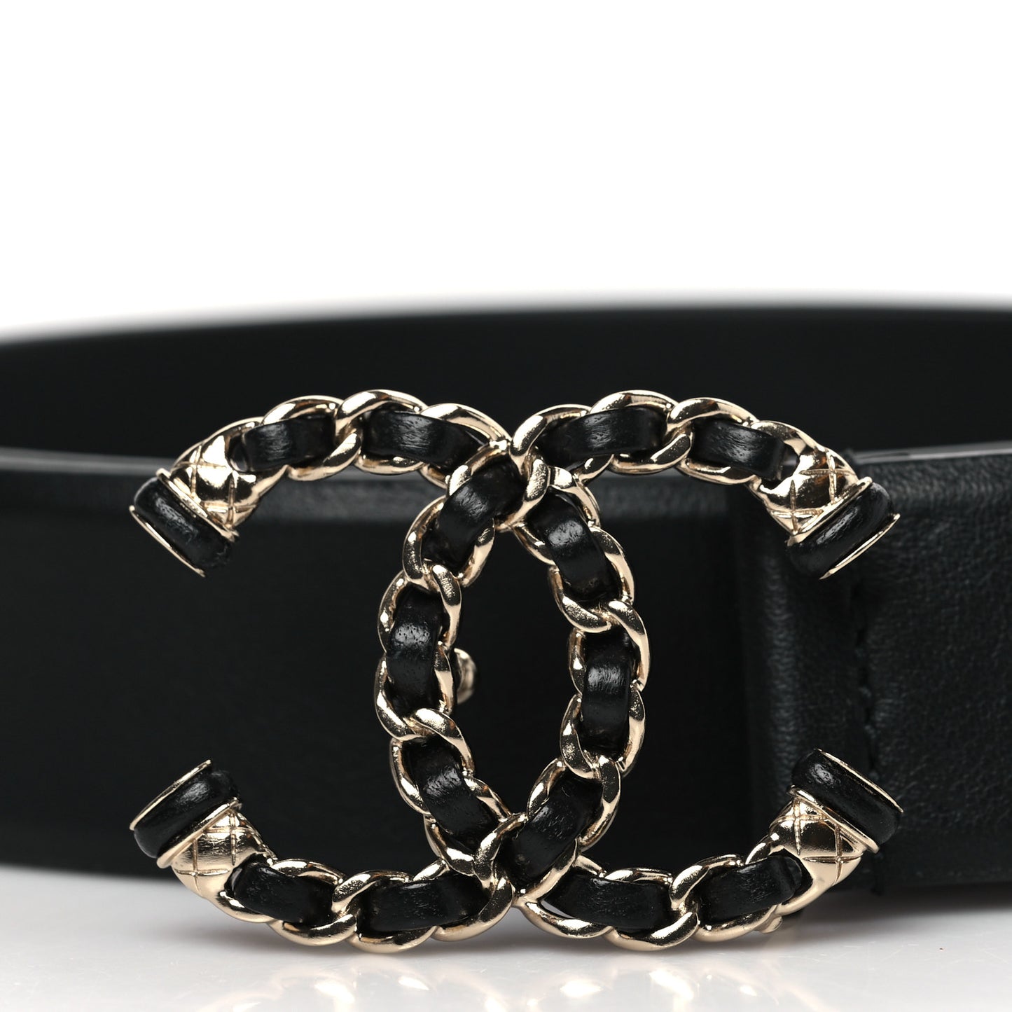 Lambskin CC Chain Belt 90 36 Black