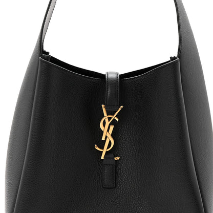 Saint Laurent Grained Calfskin Small Le 5 A 7 Soft Hobo Black 8 of 11