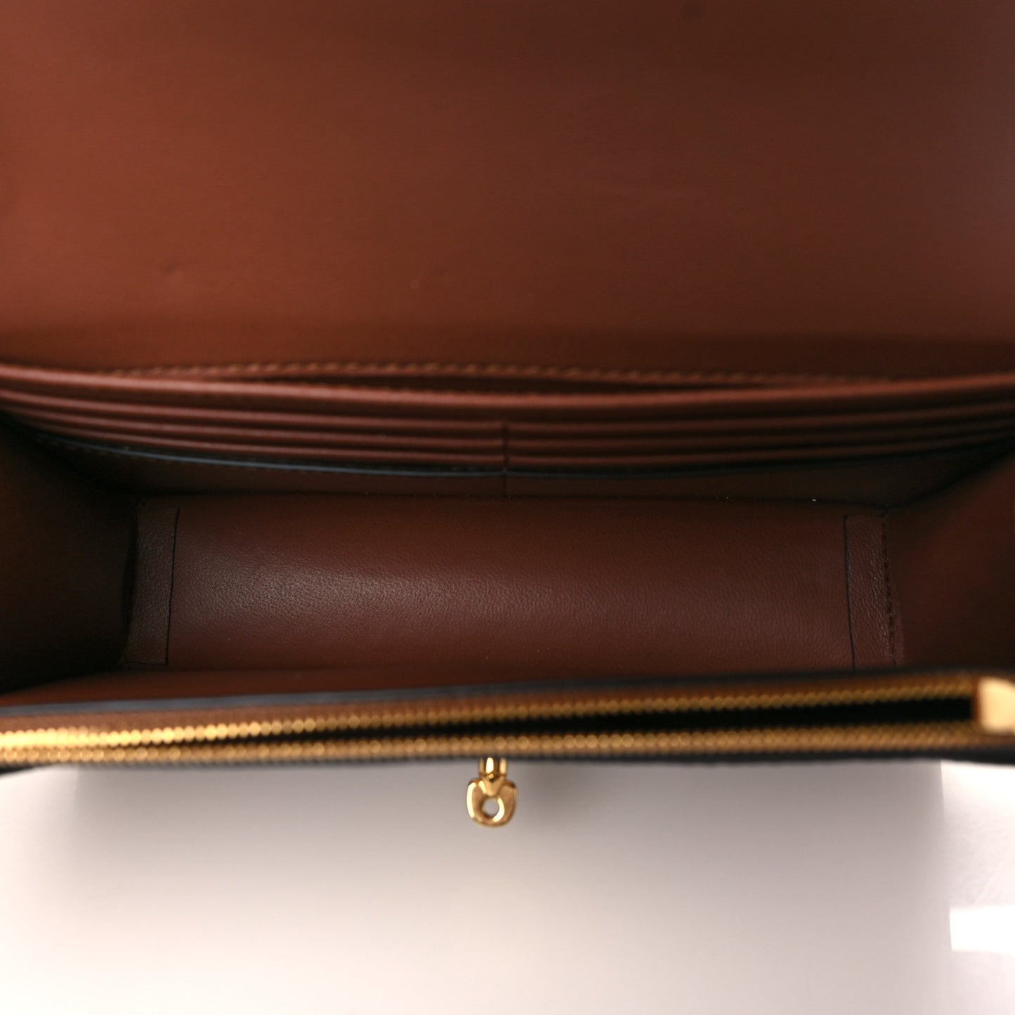 Natural Grain Calfskin Small Darley Oak