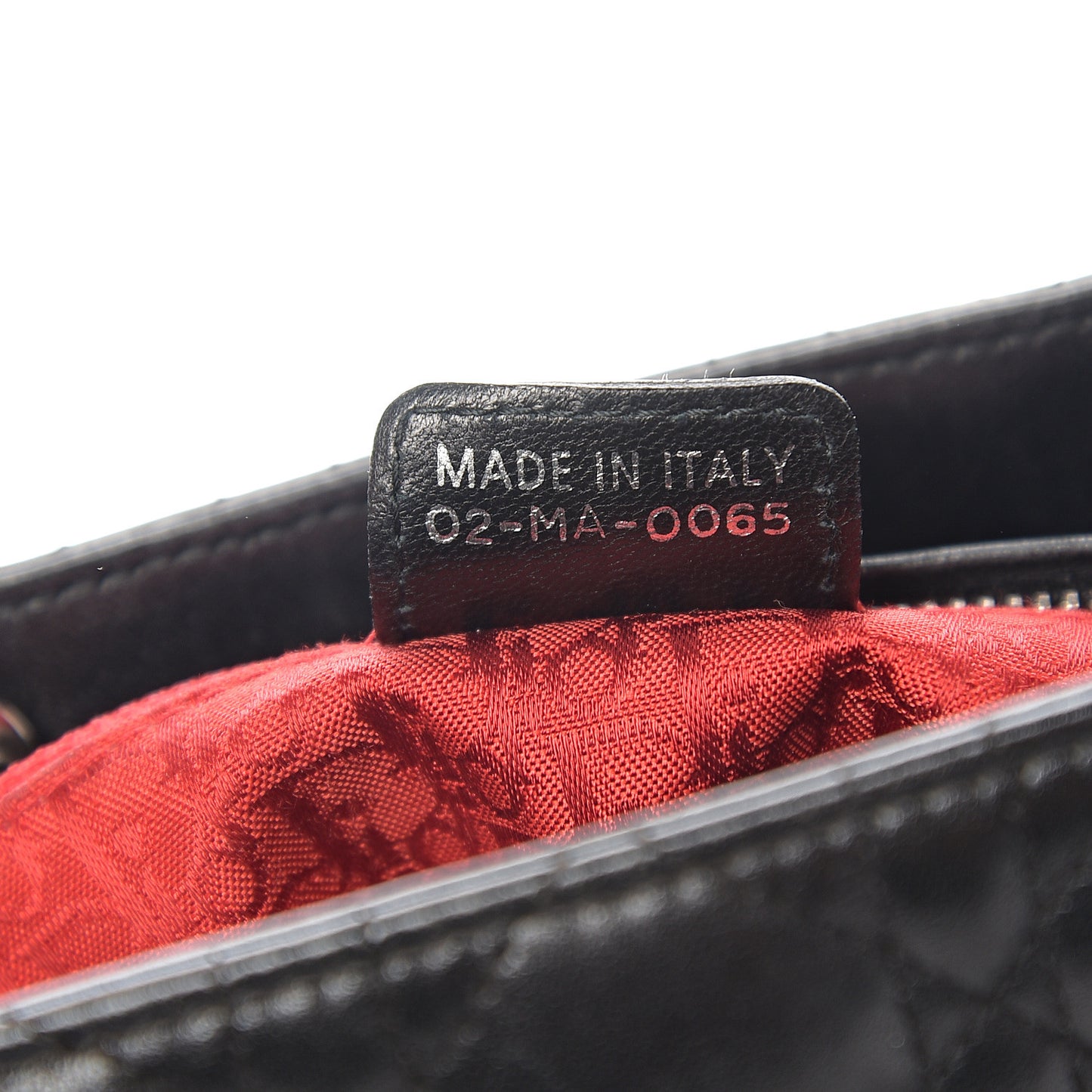 Lambskin Cannage Medium Lady Dior Black