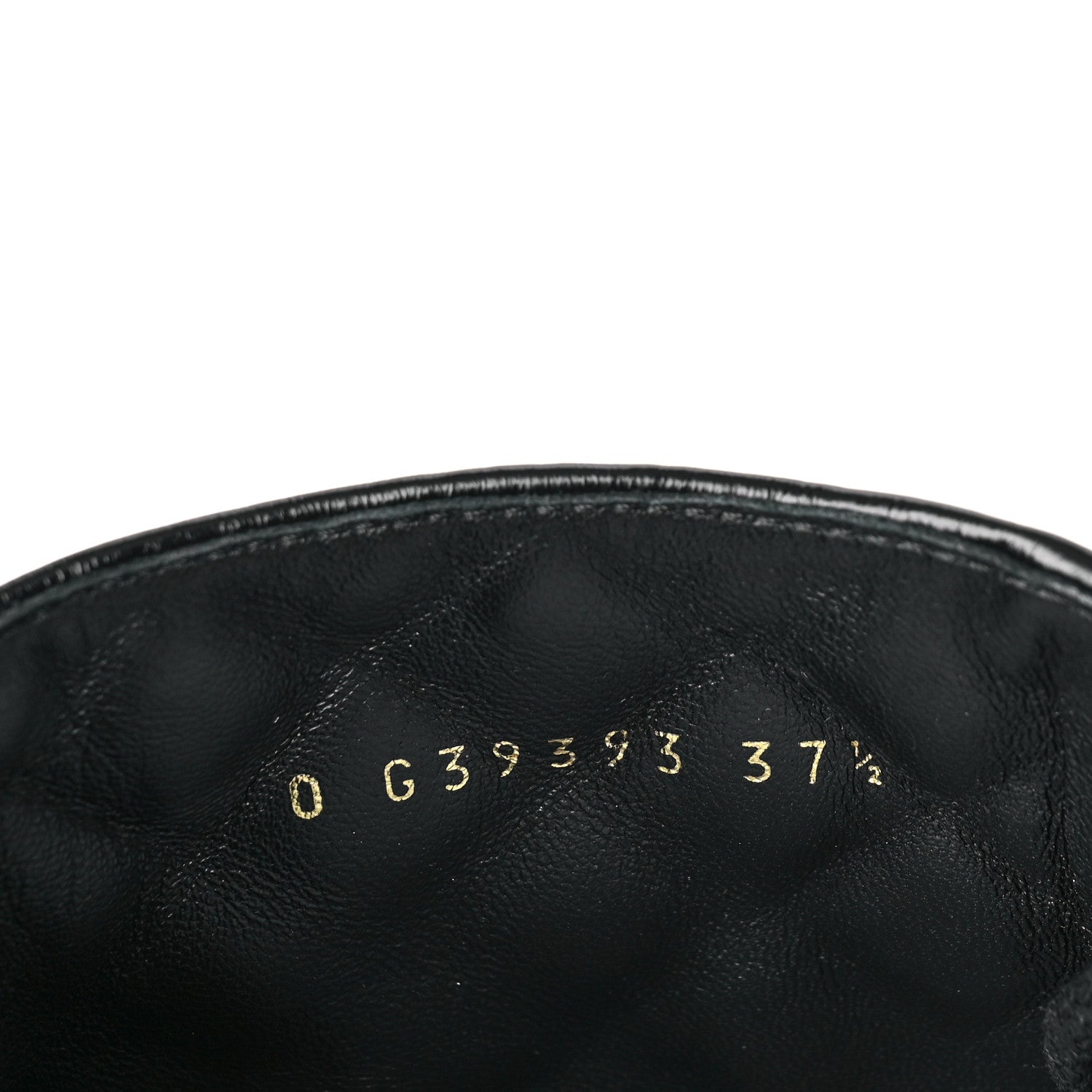 Chanel Shiny Calfskin Patent Quilted Chain Lace Up Combat Boots 37.5 Black 8 of 8