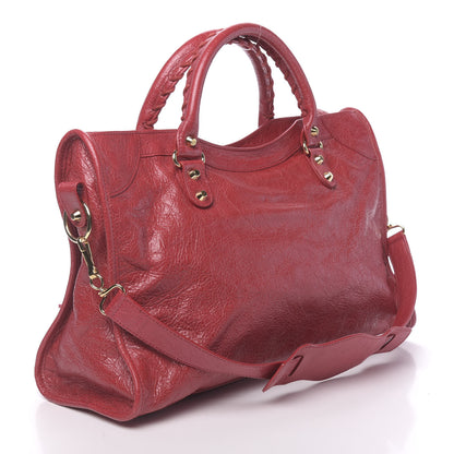 Balenciaga Agneau Classic Gold Hardware City Rouge Sapphire 3 of 10