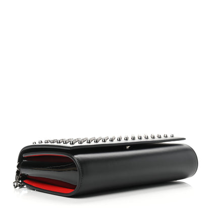 Christian Louboutin Calfskin Patent Spikes Paloma Clutch Black 4 of 10