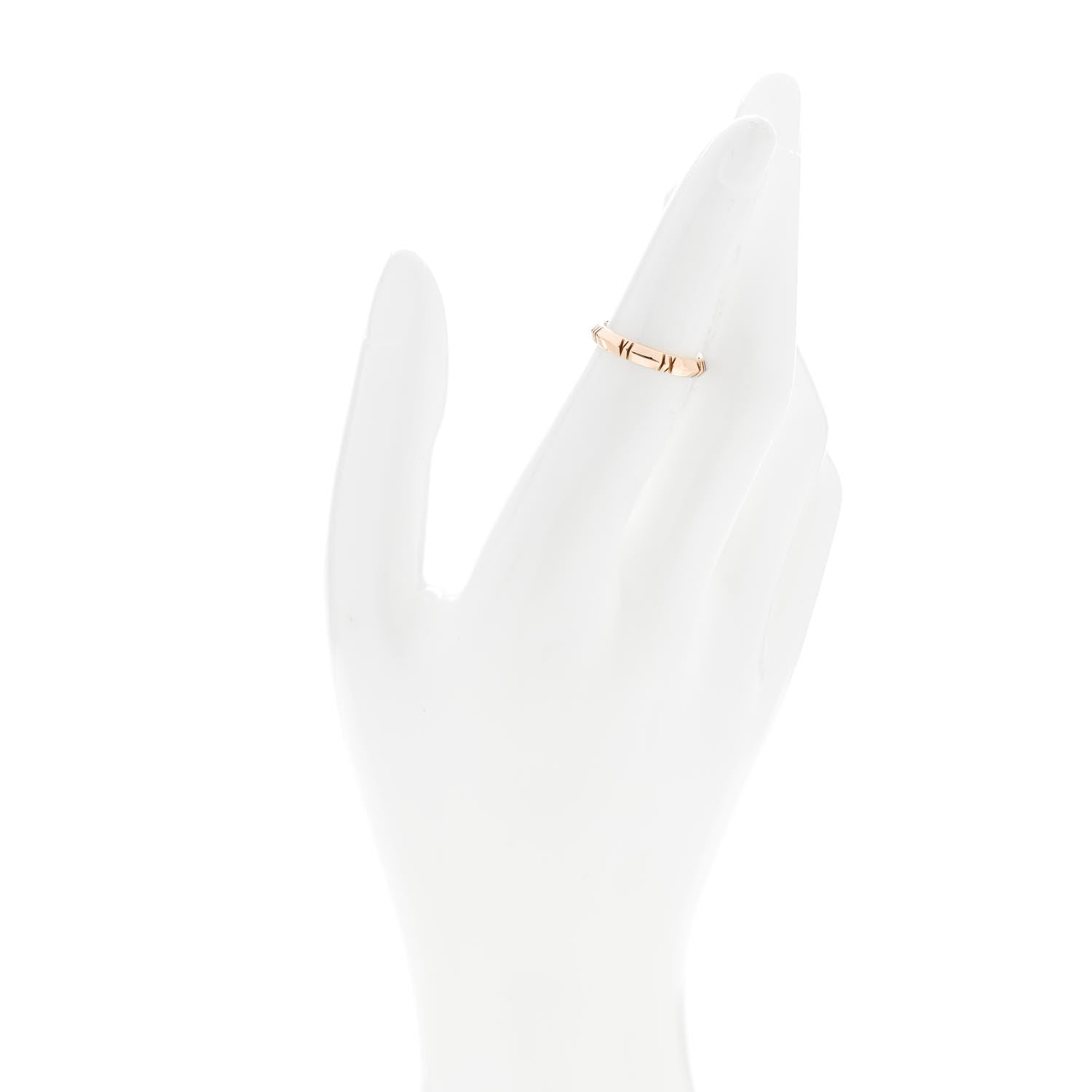 Tiffany 18K Rose Gold Atlas X Closed Narrow Ring 49 5 2 of 4
